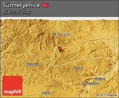 Physical 3D Map of Sünnetyenice