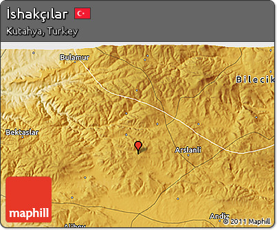 Physical 3D Map of İshakçılar