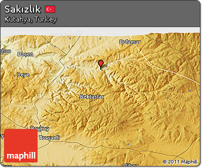 Physical 3D Map of Sakızlık