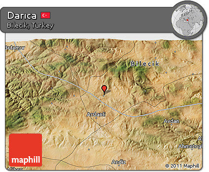 Satellite 3D Map of Darıca