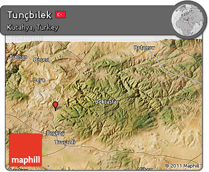 Satellite 3D Map of Tunçbilek