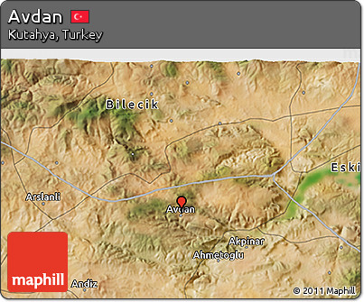 Satellite 3D Map of Avdan