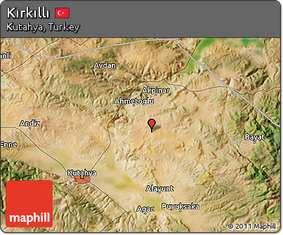 Satellite 3D Map of Kırkıllı