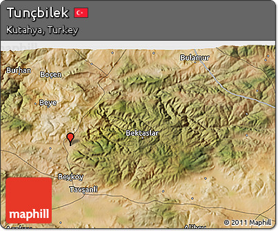 Satellite 3D Map of Tunçbilek