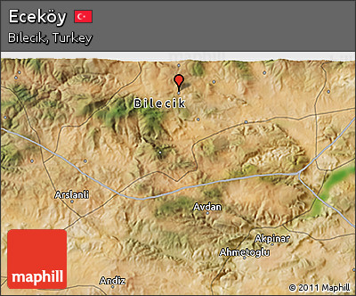 Satellite 3D Map of Eceköy