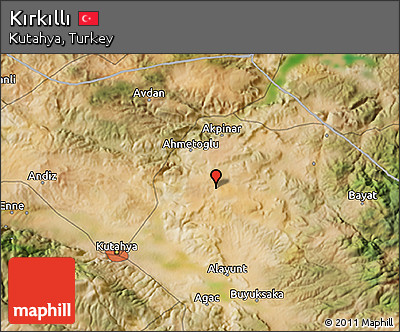 Satellite 3D Map of Kırkıllı