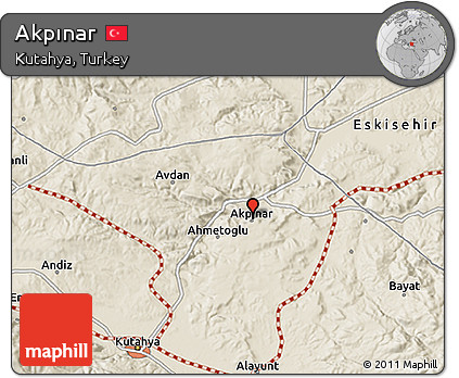 Shaded Relief 3D Map of Akpınar