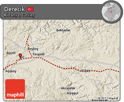Shaded Relief 3D Map of Derecik