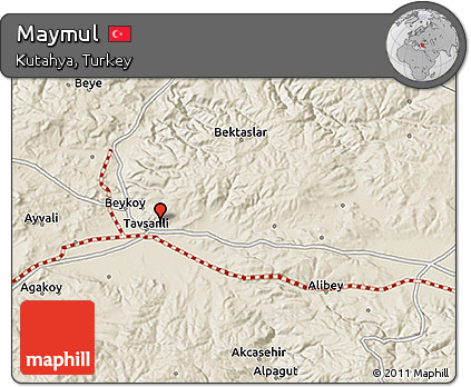 Shaded Relief 3D Map of Maymul