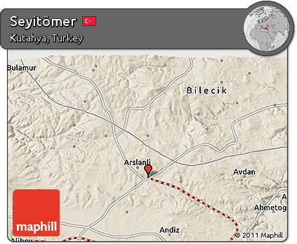 Shaded Relief 3D Map of Seyitömer