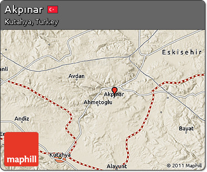 Shaded Relief 3D Map of Akpınar