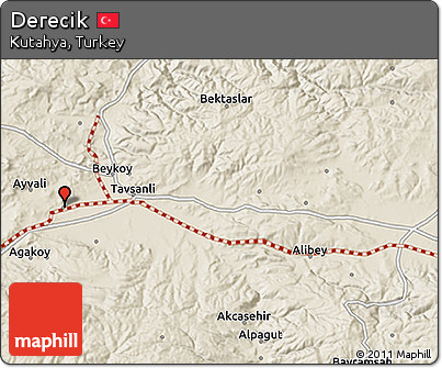 Shaded Relief 3D Map of Derecik