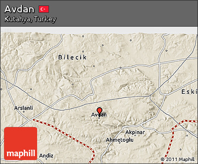 Shaded Relief 3D Map of Avdan