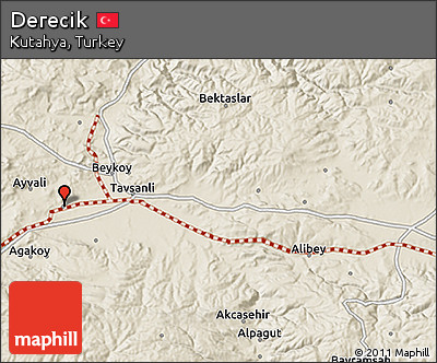 Shaded Relief 3D Map of Derecik