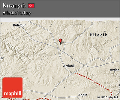 Shaded Relief 3D Map of Kıranşıh