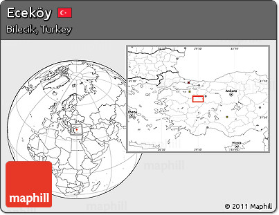 Blank Location Map of Eceköy