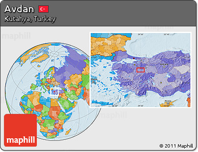 Political Location Map of Avdan