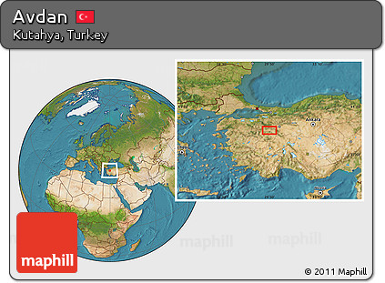 Satellite Location Map of Avdan