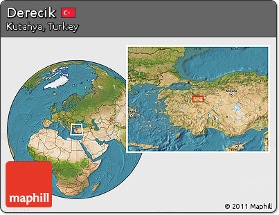 Satellite Location Map of Derecik