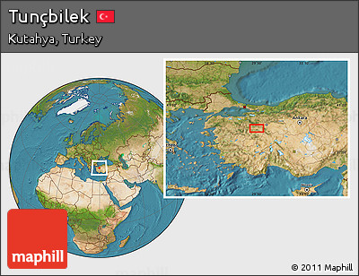 Satellite Location Map of Tunçbilek