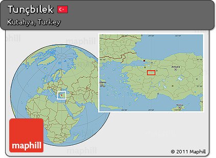 Savanna Style Location Map of Tunçbilek