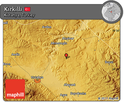 Physical Map of Kırkıllı