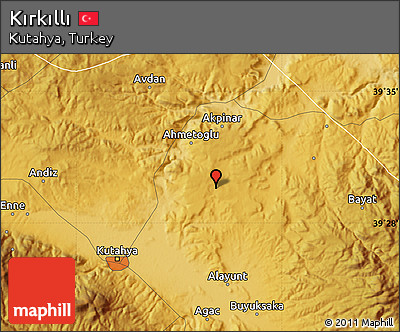 Physical Map of Kırkıllı