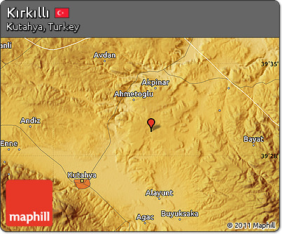 Physical Map of Kırkıllı