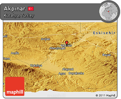Physical Panoramic Map of Akpınar