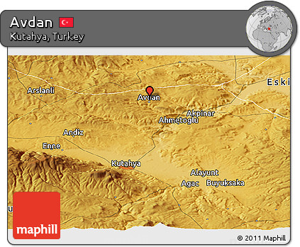 Physical Panoramic Map of Avdan