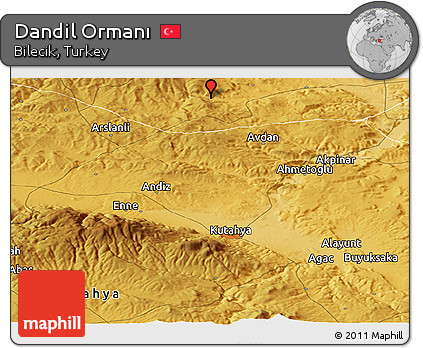 Physical Panoramic Map of Dandil Ormanı