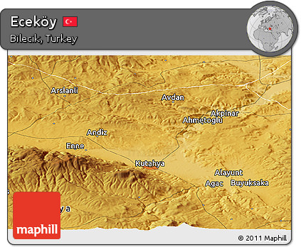Physical Panoramic Map of Eceköy