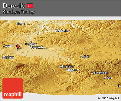 Physical Panoramic Map of Derecik
