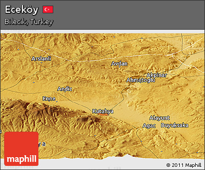 Physical Panoramic Map of Eceköy