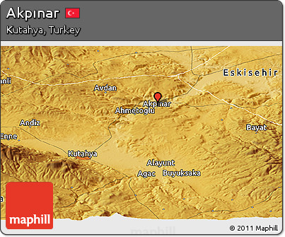 Physical Panoramic Map of Akpınar