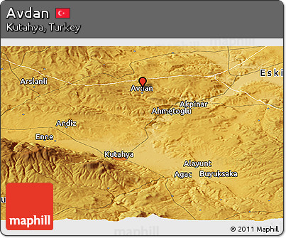 Physical Panoramic Map of Avdan
