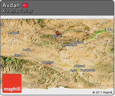 Satellite Panoramic Map of Avdan