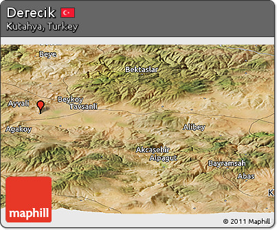 Satellite Panoramic Map of Derecik