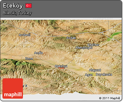 Satellite Panoramic Map of Eceköy