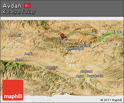 Satellite Panoramic Map of Avdan