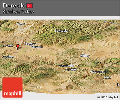Satellite Panoramic Map of Derecik