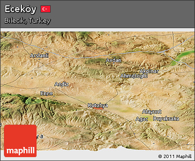 Satellite Panoramic Map of Eceköy