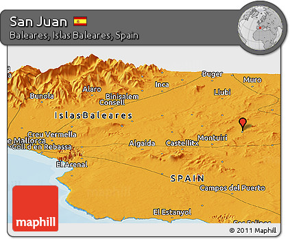 Political Panoramic Map of San Juan