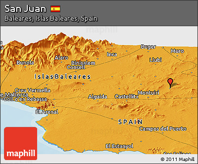 Political Panoramic Map of San Juan