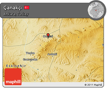 Physical 3D Map of Çanakçı