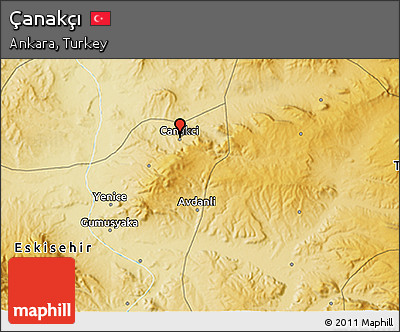 Physical 3D Map of Çanakçı