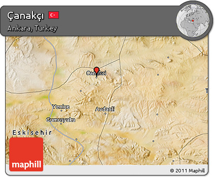 Satellite 3D Map of Çanakçı