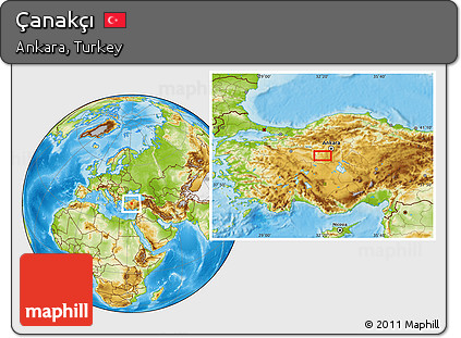 Physical Location Map of Çanakçı