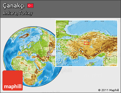 Physical Location Map of Çanakçı