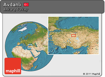 Satellite Location Map of Avdanlı